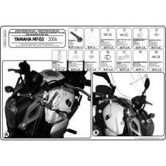 Givi A281A Windscreen fit kit for 245A