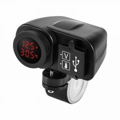 Booster Dual USB charger + Temperature & Voltage Indicator