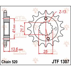 JT Sprockets front sprocket 14T, 520