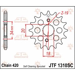 JT Sprockets front sprocket SC 15T, 420