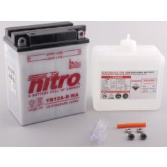 Nitro Battery YB12A-B conventional with acid