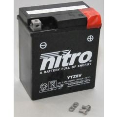 Nitro Battery YTZ8V maintenance free AGM with acid